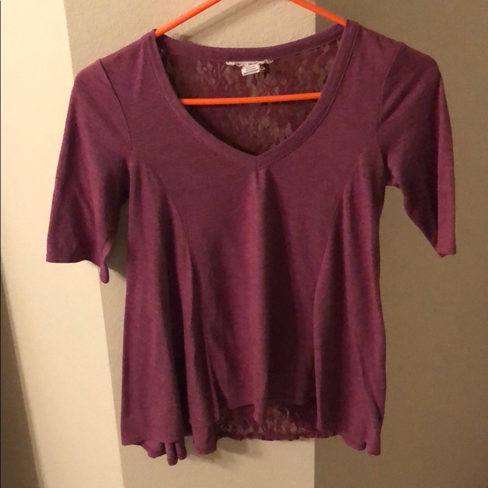 Small maroon loose fitting shirt